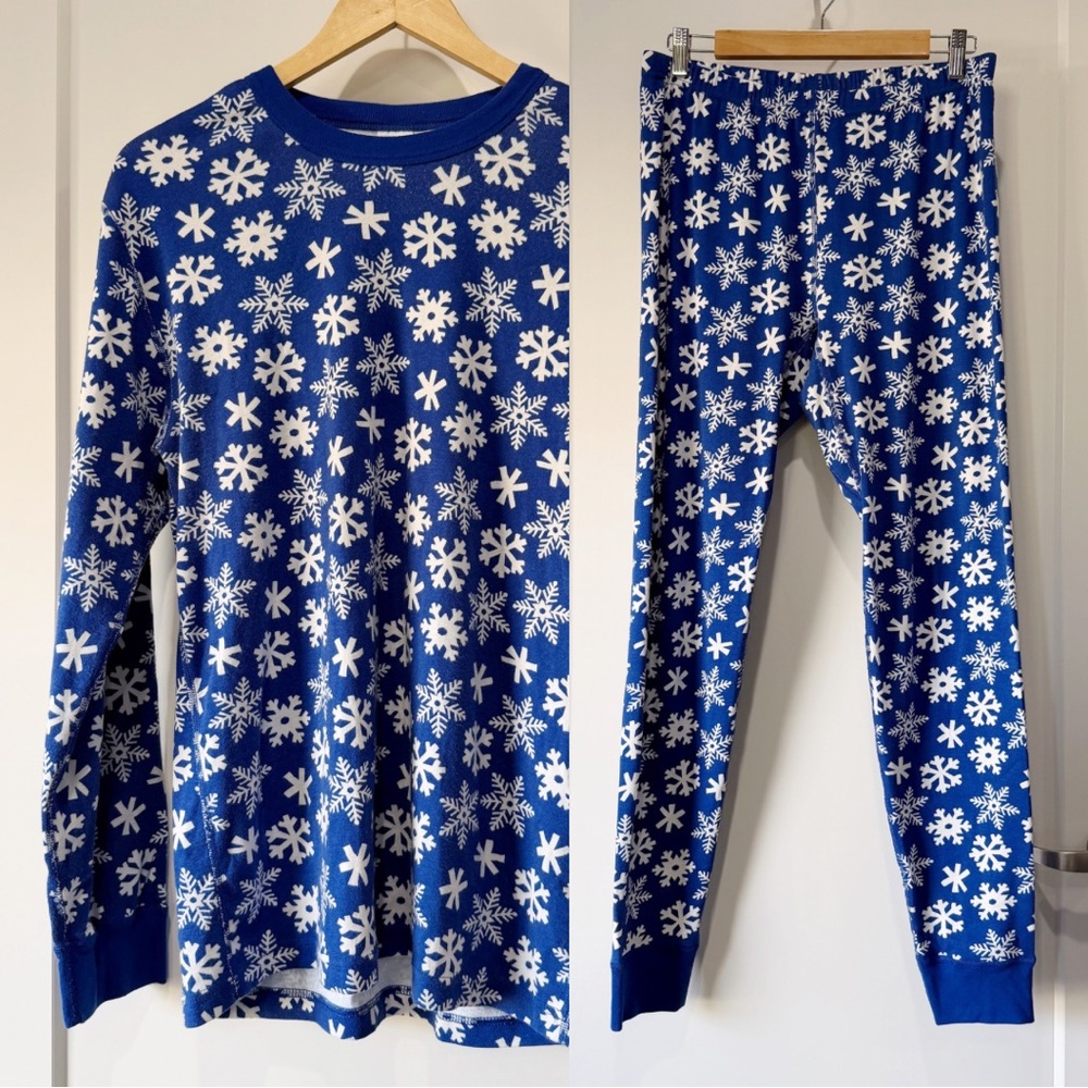 Hanna Andersson adult men’s long john pajama top and pants set size L